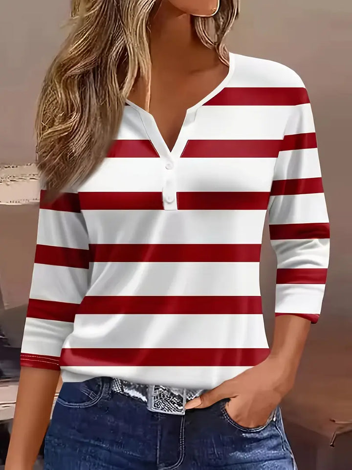 Gwendoline™ - Coastal Dream V-Neck Top