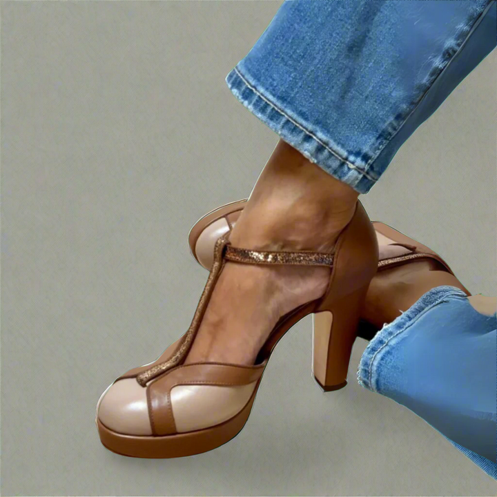 Nerida™ - Serene Elegance Heeled Sandals