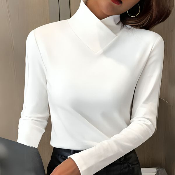 Ondine™ - Rippling Elegance Turtleneck Top